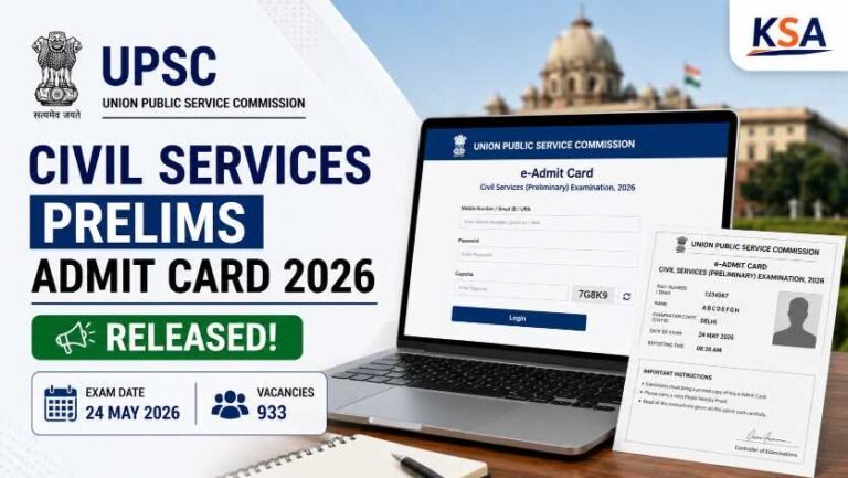 UPSC Prelims Admit Card 2026 Released, Direct Link to Download Hall Ticket Available
