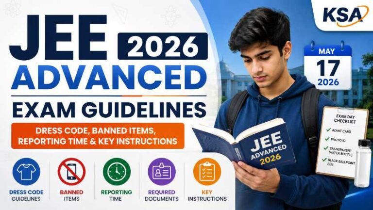 JEE Advanced 2026 Exam Guidelines: Dress Code, Banned Items, Reporting Time and Key Instructions