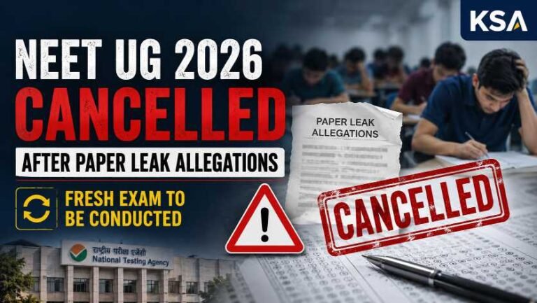 NEET UG 2026 Cancelled Over Paper Leak Allegations; Re-Exam to Be Held Soon