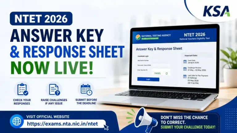 NTET 2026 Answer Key Released: Check Responses & Raise Challenges Before Deadline