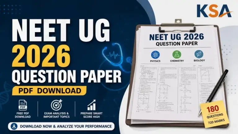 NEET UG 2026 Question Paper PDF Download – Complete Guide, Analysis & Solutions