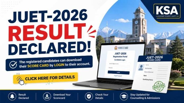 JUET 2026 Result Declared – Download Your Scorecard Now