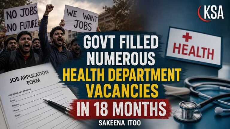 Govt Filled Numerous Health Department Vacancies in 18 Months: Sakeena Itoo