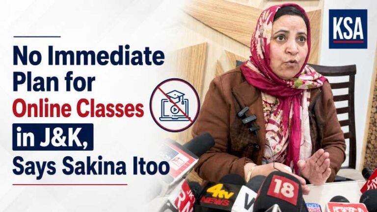 No Immediate Plan for Online Classes in J&K, Says Sakina Itoo