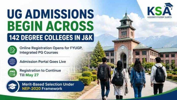 UG Admissions 2026 Open in J&K: Registration Begins for 142 Degree Colleges Under NEP-2020